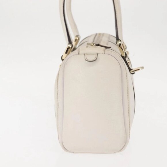 GUCCI Mini Abbey Boston Bag Leather White Gold - Picture 3 of 15